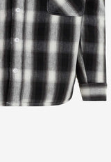 Checked Hooded Overshirt