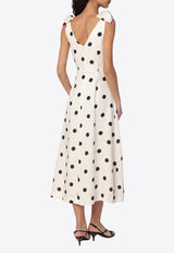 Zimmermann Crush Polka Dot Midi Dress  Ivory 2503DR251LI/Q_ZIMM-CB