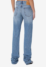 The Attico Straight-Leg Washed Jeans Blue 250WCP00214DDD085A/Q_ATTIC-024