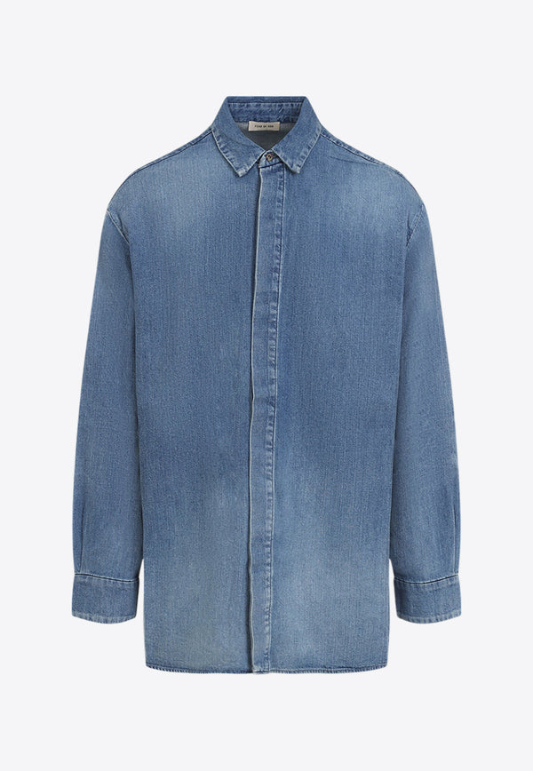 Long-Sleeved Denim Shirt