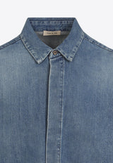 Long-Sleeved Denim Shirt