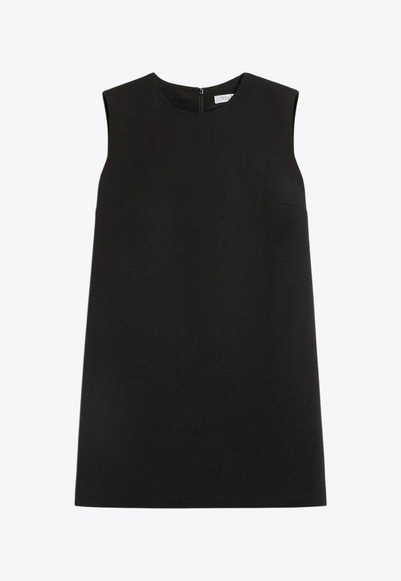 Max Mara Fiuggi Wool Sleeveless Mini Dress Black 2511221081600FIUGGI_003