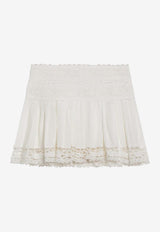 Isabel Marant Etoile Violana Linen-Blend Mini Skirt White 25PJU0304FAC1J14E/Q_ISAET-20WH