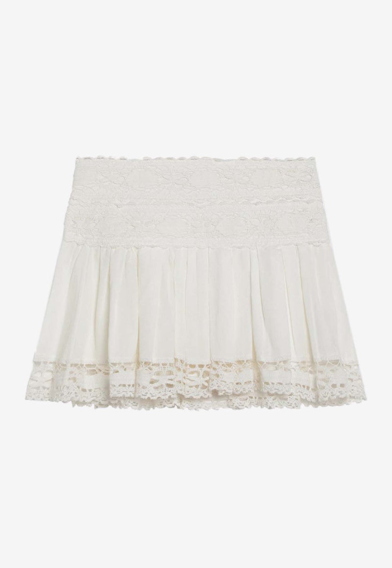 Isabel Marant Etoile Violana Linen-Blend Mini Skirt White 25PJU0304FAC1J14E/Q_ISAET-20WH