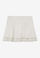 Isabel Marant Etoile Violana Linen-Blend Mini Skirt White 25PJU0304FAC1J14E/Q_ISAET-20WH