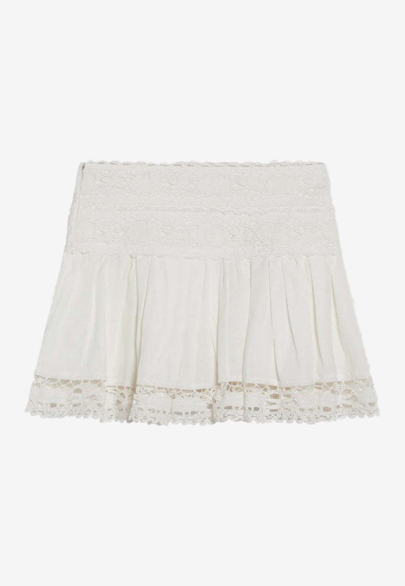 Isabel Marant Etoile Violana Linen-Blend Mini Skirt White 25PJU0304FAC1J14E/Q_ISAET-20WH