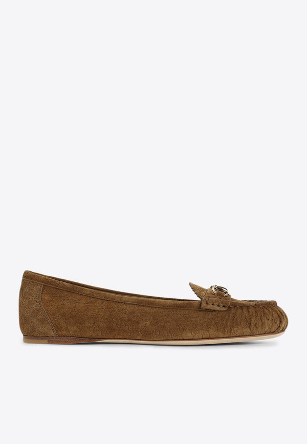 Horsebit GG Suede Loafers