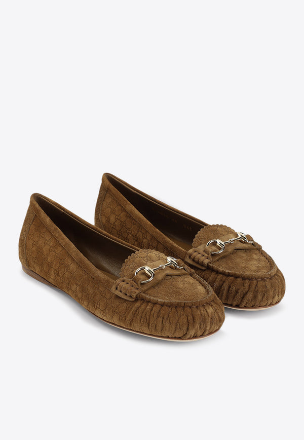 Horsebit GG Suede Loafers