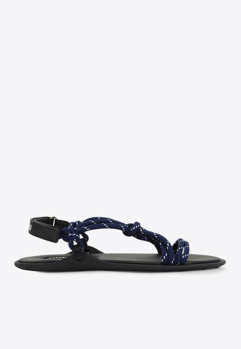 Rivière Thongs Sandals in Cord and Leather