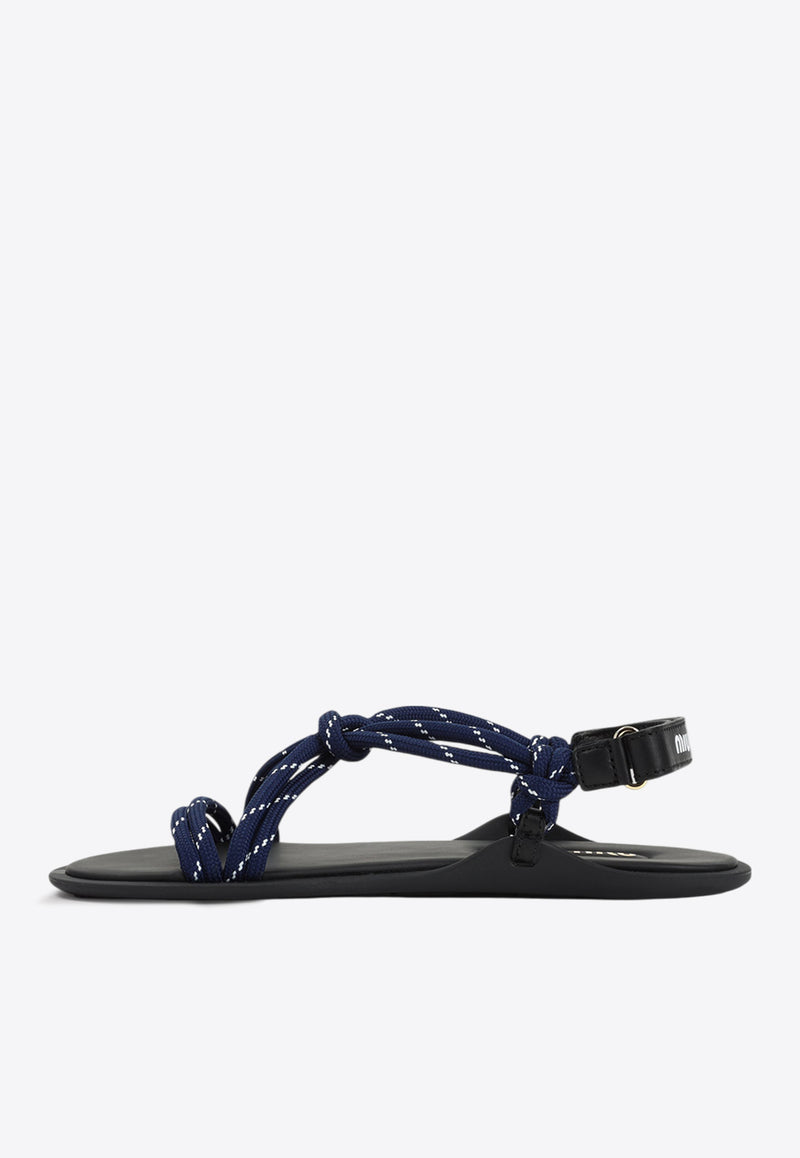 Rivière Thongs Sandals in Cord and Leather