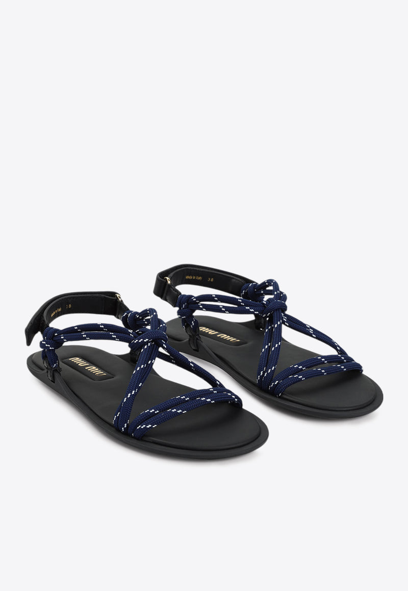 Rivière Thongs Sandals in Cord and Leather