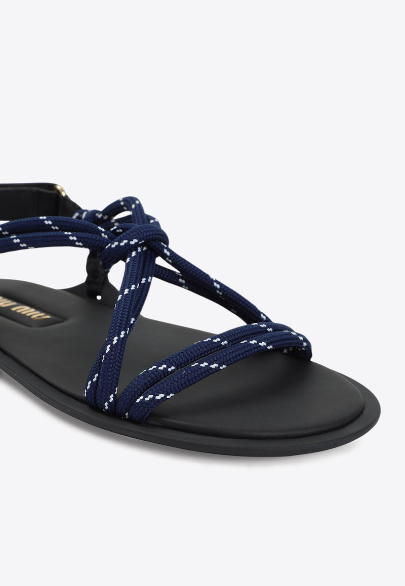 Rivière Thongs Sandals in Cord and Leather