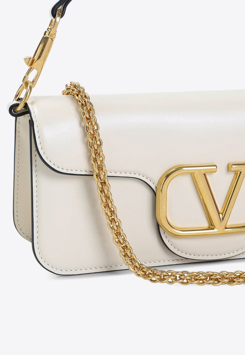 VLogo Leather Shoulder Bag