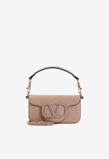 Small VLogo Shoulder Bag in Leather