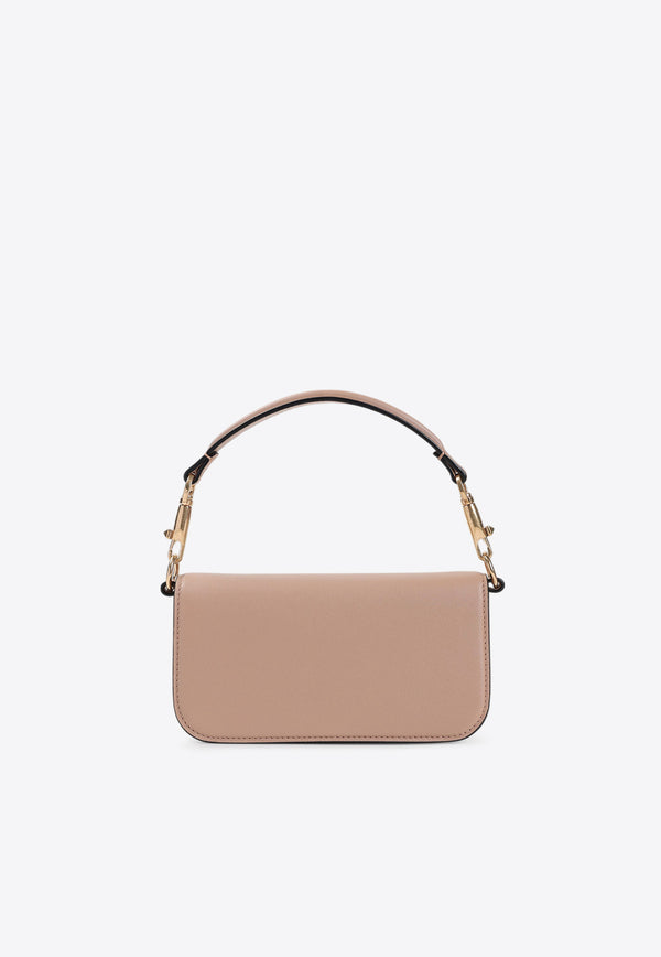 Small VLogo Shoulder Bag in Leather