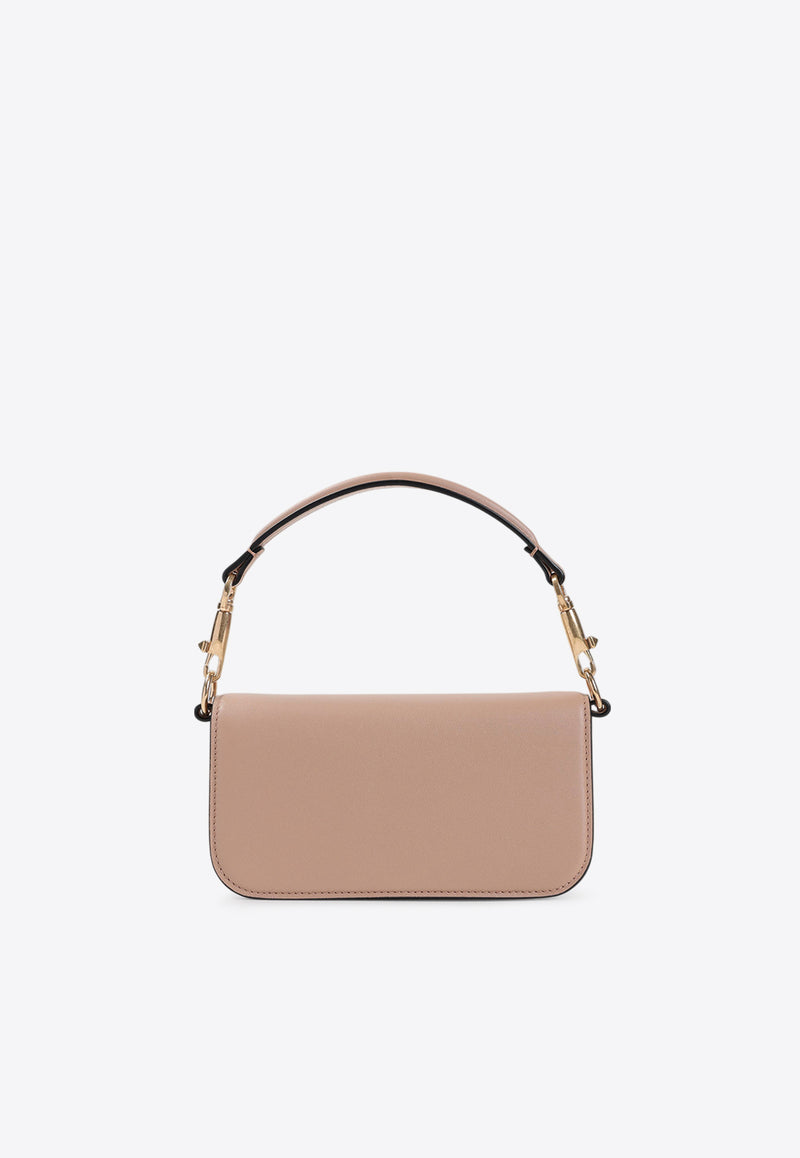 Small VLogo Shoulder Bag in Leather