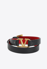 VLogo Double Leather Bracelet