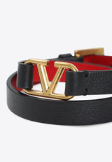 VLogo Double Leather Bracelet