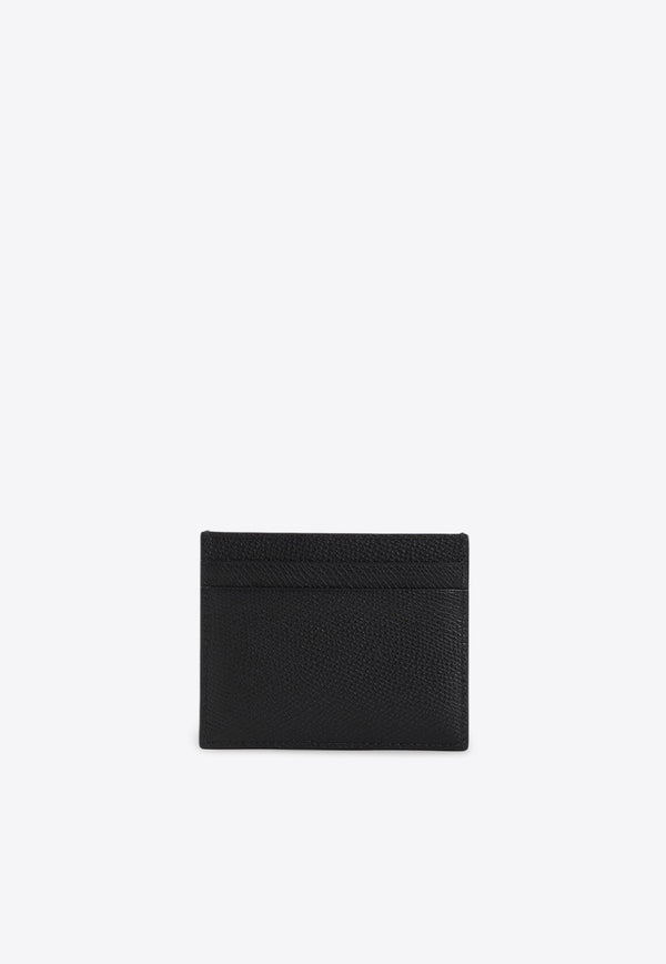 Grained Leather VLogo Cardholder