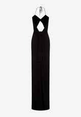 Backless Halter Maxi Dress