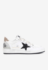 Ball Star Distressed Leather Sneakers