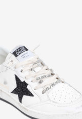 Ball Star Distressed Leather Sneakers