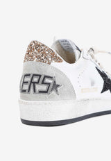 Ball Star Distressed Leather Sneakers