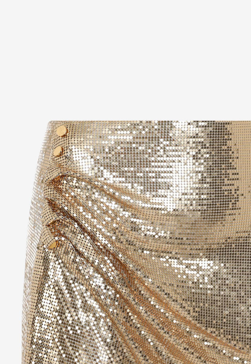 Sequin-Embellished Knee-Length Skirt