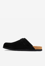 Logo Suede Mules