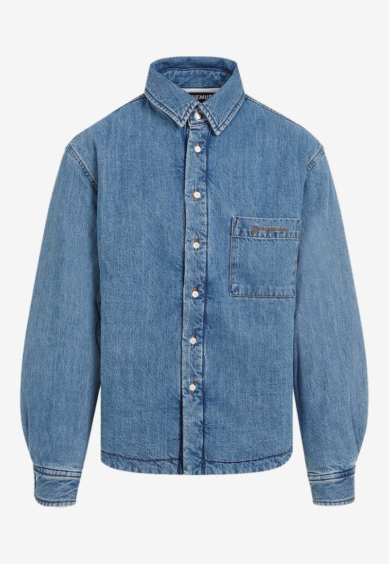 Puffer Denim Overshirt