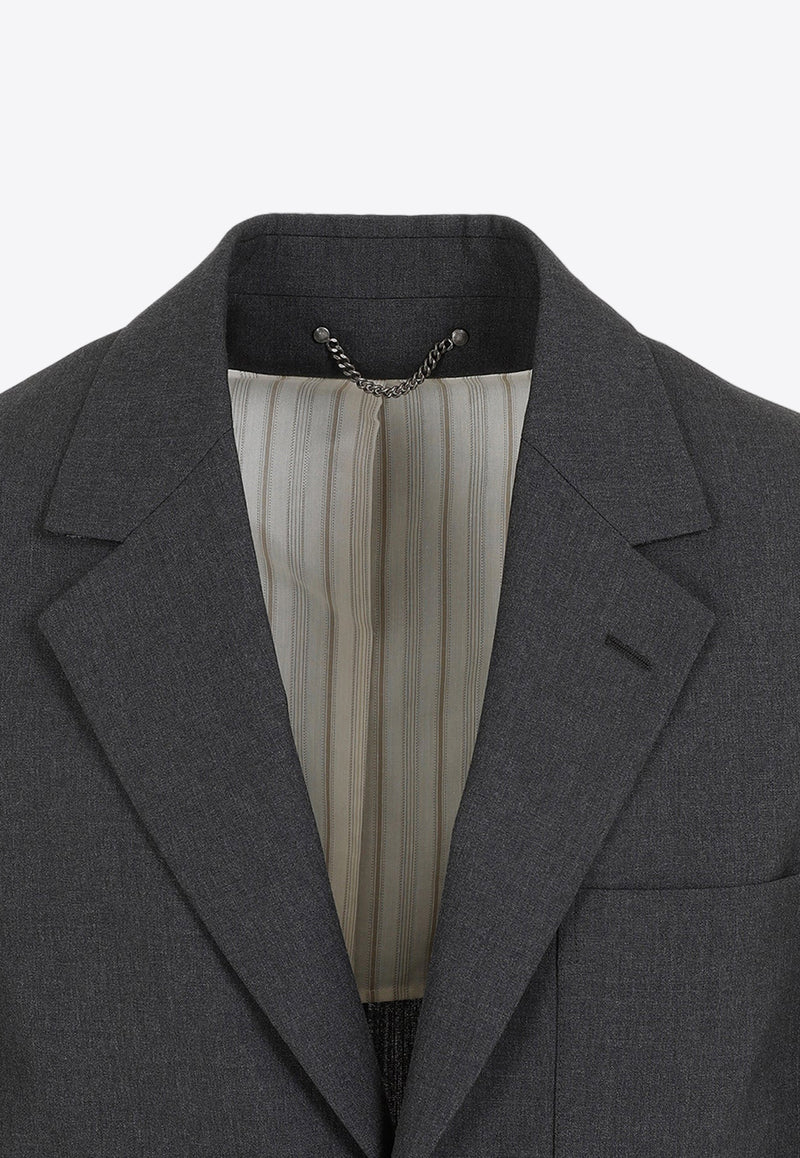 Deconstructed Wool Blazer