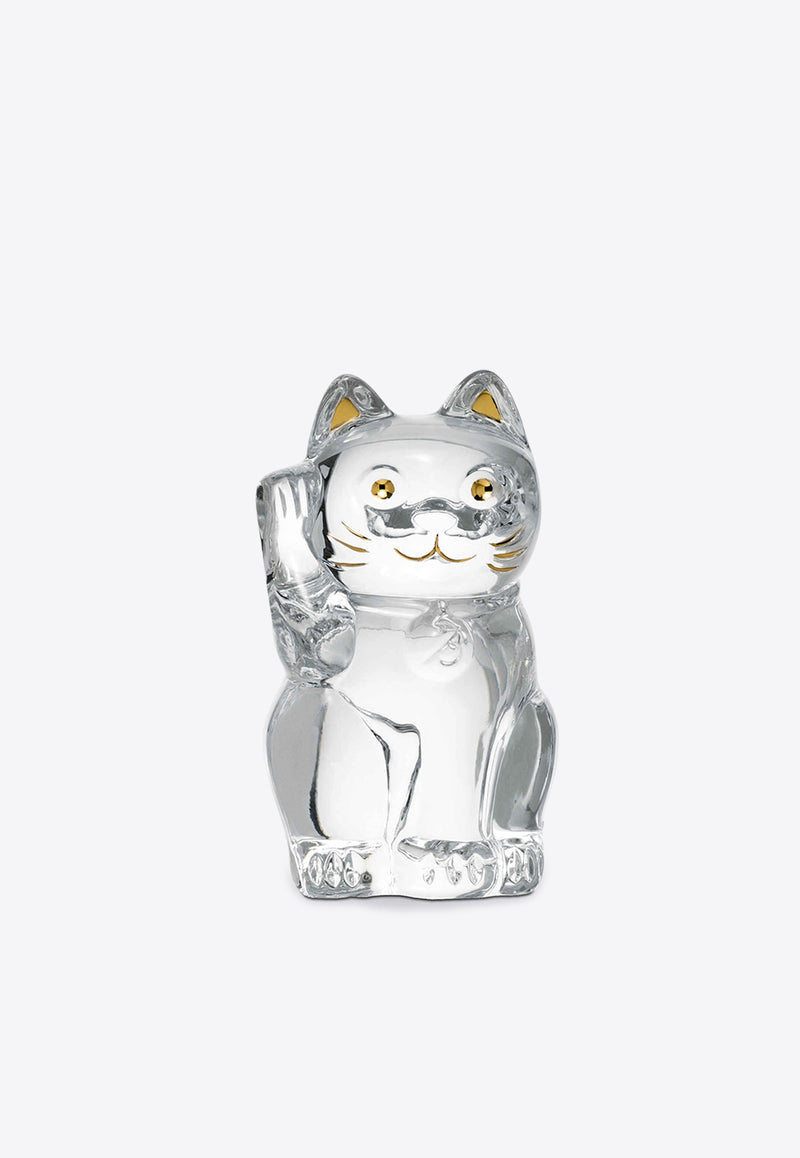 Baccarat Maneki Neko Crystal Figurine Clear 2607786