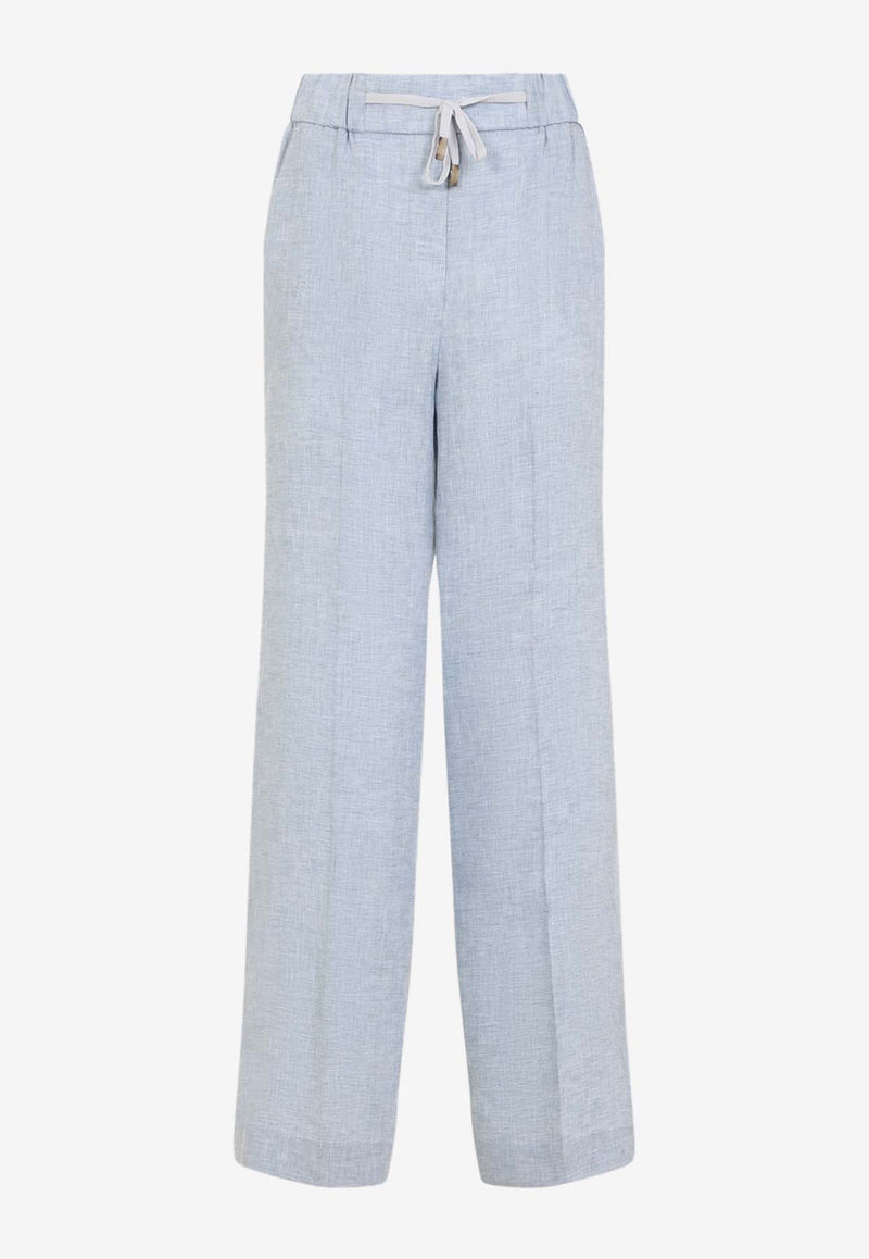 Wide-Leg Linen Pants