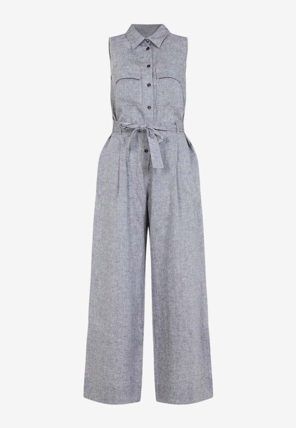 Linen Wide-Leg Jumpsuit