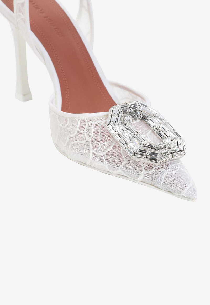 Camelia 90 Lace Slingback Pumps