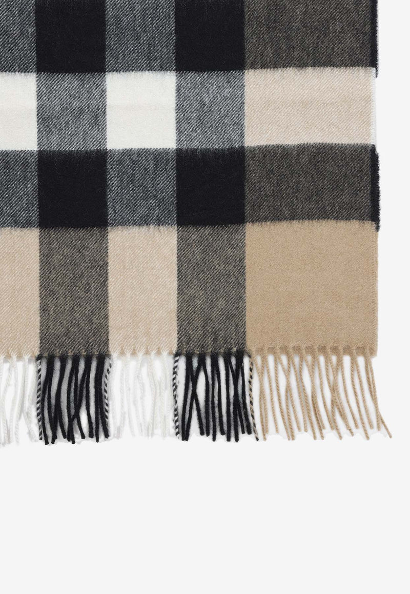 Check Cashmere Scarf