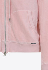 Towelling Zip-Up Hooded Sweatshirt