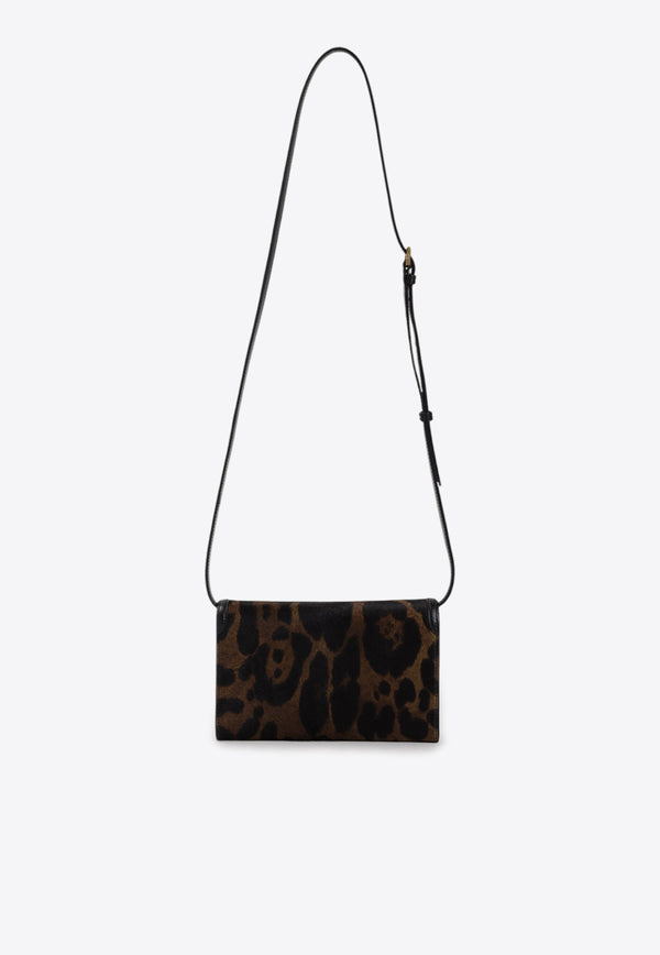 Leopard-Print Wallet On Strap