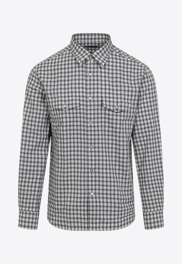 Checked Long-Sleeved Shirt