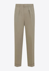 Tailored Silk-Blend Pants