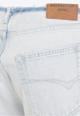 Cut-Off Waistband Jeans