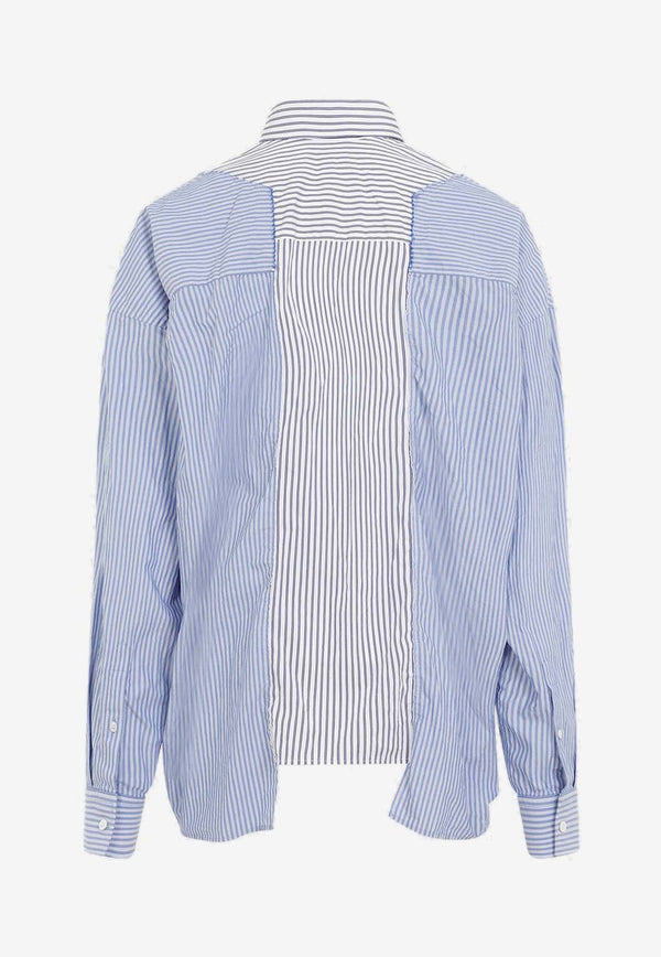 Paneled Striped Shirt