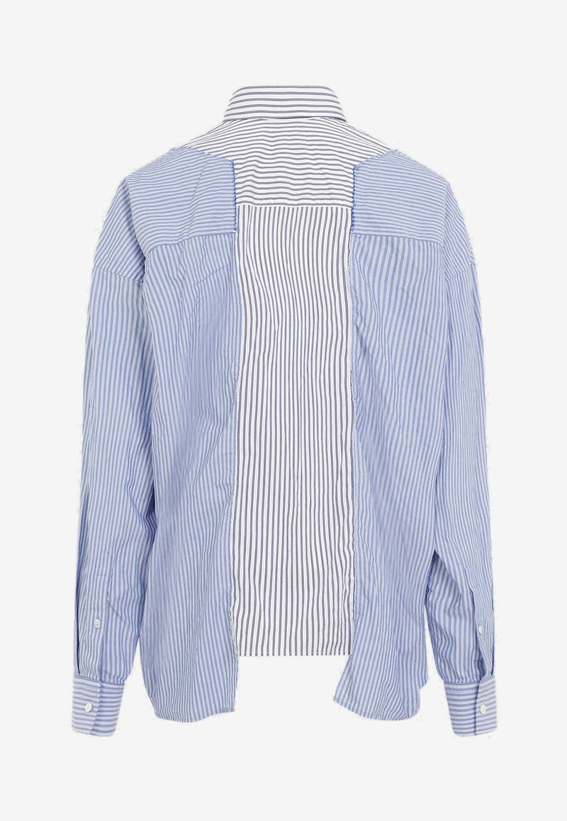 Paneled Striped Shirt