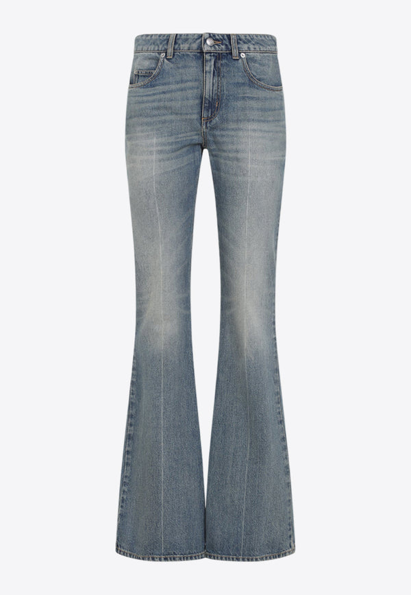 Flared Washed Jeans