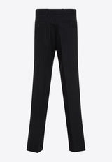 Straight-Leg Wool Pants