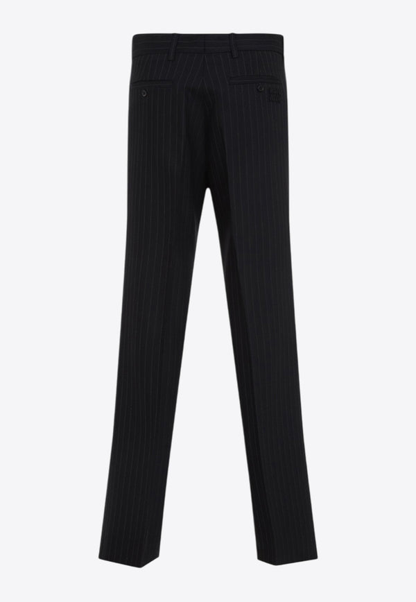 Straight-Leg Wool Pants