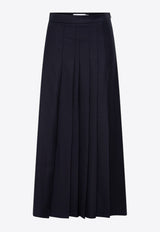 Anna Quan Sable Wool Midi Skirt 27.25.B| BLACK SUITINGBLACK