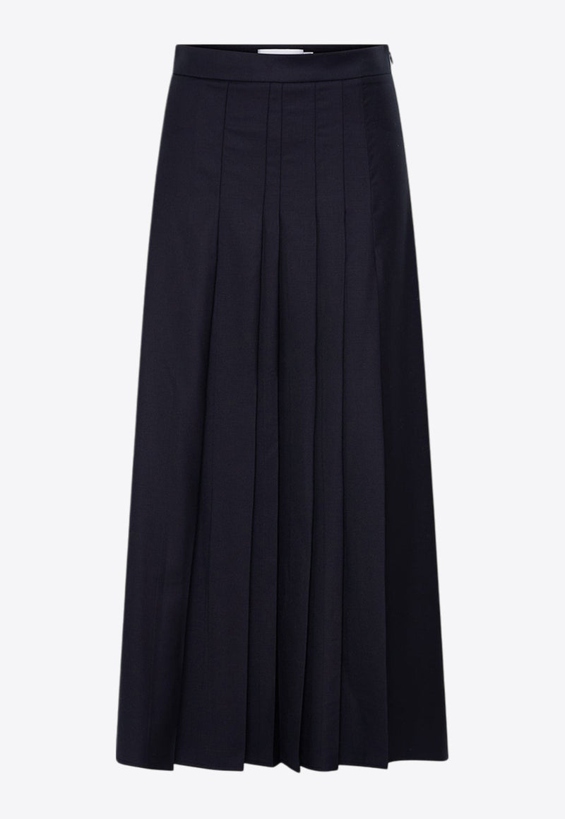 Anna Quan Sable Wool Midi Skirt 27.25.B| BLACK SUITINGBLACK