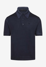 Logo Embroidered Cashmere Polo T-shirt