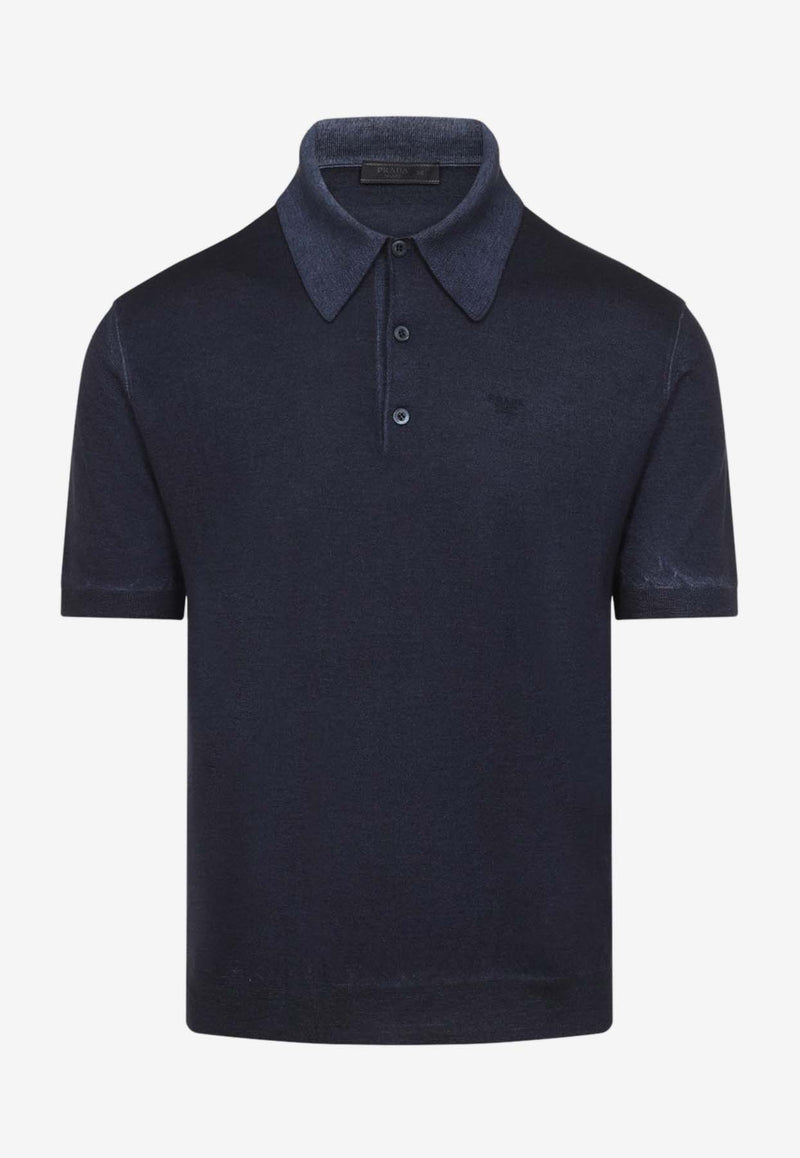 Logo Embroidered Cashmere Polo T-shirt